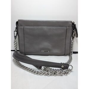 Rebecca Minkoff ~ Small Tan Leather Crossbody Purse Bag w/ Gold Tone Chain Strap
